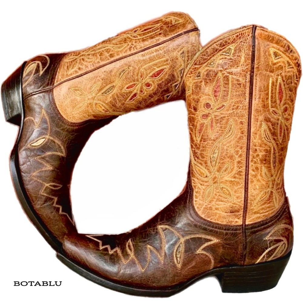 OLD GRINGO Boots Vintage Dragonfly Floral Short Western Cowgirl Cowboy Bootie 8